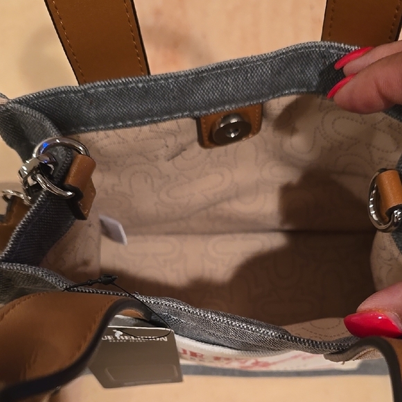 True Religion Blue and Tan  Purse - Picture 3 of 4